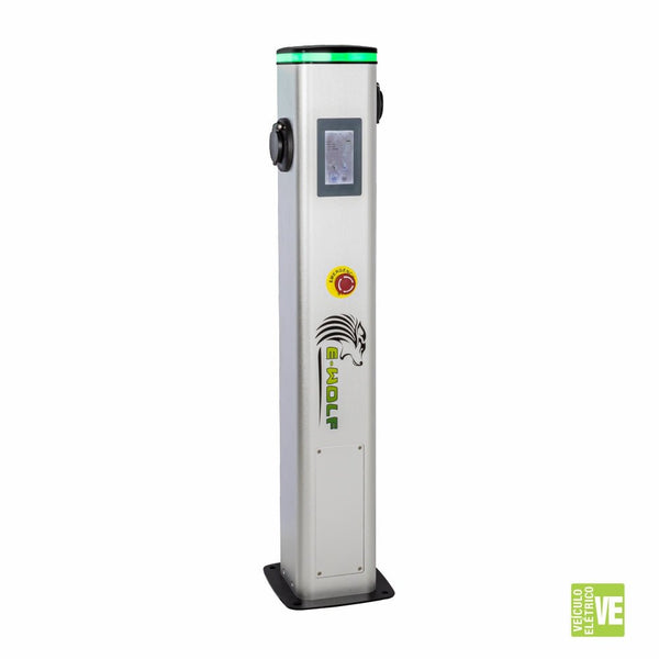 Estação de recarga com 2 conectores tipo 2 EW1044 - E - wolf - ewolf - brasil