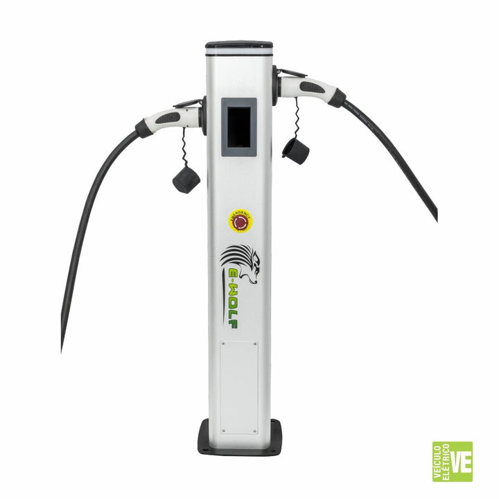 Estação de recarga com 2 conectores tipo 2 EW1044 - E - wolf - ewolf - brasil