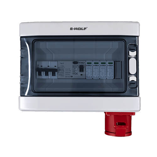 Quadro de proteção 22KW com tomada industrial EW1068 - E - wolf - ewolf - brasil