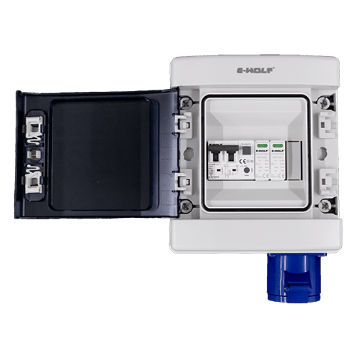 Quadro de proteção 7,2KW com tomada industrial EW1066 - E - wolf - ewolf - brasil